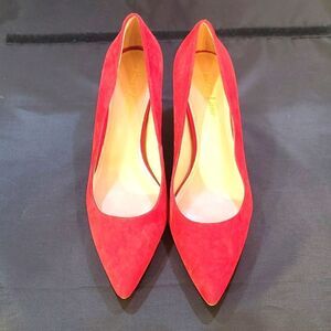 BRAND NEW ESSEX LANE SUEDE EL-DENY POINTED TOE LOW HEEL SLIP-ON PUMP